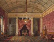 Hau Edward Petrovich Interiors of the Winter Palace. The First Reserved Apartment. The Bedroom of Grand Princess Maria Nikolayevna - Hermitage